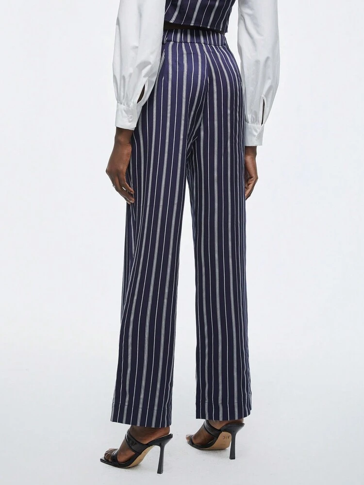 SHEIN Maija Women'S Striped Straight Leg Pants