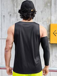 Manfinity Sport Corelite Men's Letter & Bull Head Print Sport Tank Top - Black - View 2