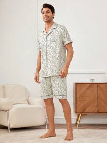 Conjunto De Ropa Informal Para Hombres Con Estampado De Dibujos Animados