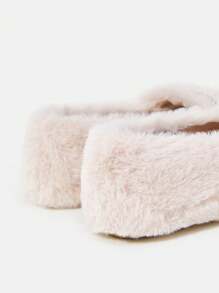 Flat Plush Shoes - Pink - View 5