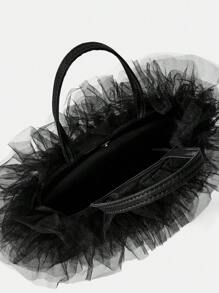 SHEIN MOD Của phụ nữ Đúng mốt Màu thuần Túi tote - màu đen - Xem 9