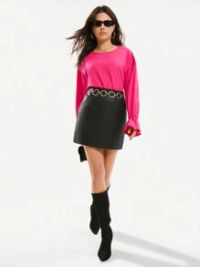 Aveloria Solid Color Long-Sleeved Shirt Fall Cloth For Women