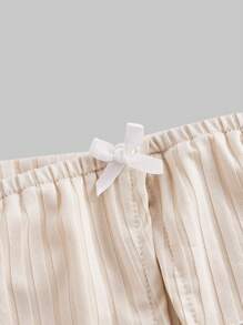 ROMWE Kawaii Schattig Effen kleur Vrouwen Open schouders Kraag & Waist-cinching Cropped Tops