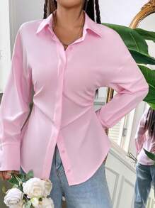 SHEIN EZwear Valentine Pink Shirt