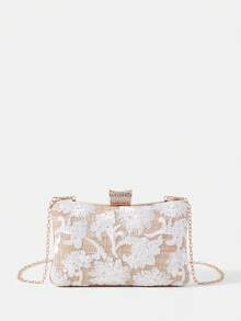 SHEIN Belle Của phụ nữ Thêu Hoa văn lá Túi xach tay - Nhiều màu - Xem 10