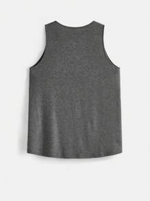 Sil Medeiros Loose Fit Plus Size Tank Top And Tank Top (Regular Style) - Dark Grey - View 4