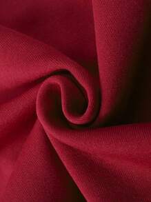 Manfinity Homme Men's Solid Color Round Neck Drop-Shoulder Sleeve Sweatshirt, For Fall - Burgundy - View 3