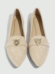 2025 Autumn Women's Lightweight, Pointed-Toe Ballet Flats For Daily Comfortable Wear,Loafers For Women - Apricot - View 4