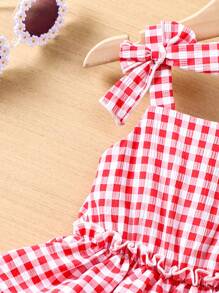 SHEIN 年轻女孩编织格子吊带背心