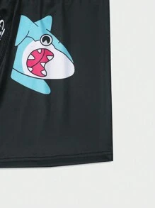 Men'S Cartoon & Letter Pattern Boxer Briefs - Baby Blue - View 3