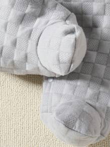 Baby Girls' Hooded Long Sleeve With 3d Ear Decoration - Grey - View 3