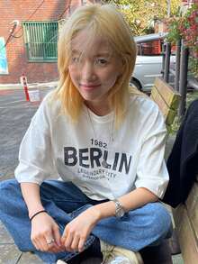 DAZY Của phụ nữ Vòng cổ Lỏng lẻo phù hợp In Áo thun - trắng - Xem 4