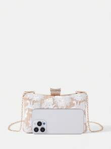 SHEIN Belle Của phụ nữ Thêu Hoa văn lá Túi xach tay - Nhiều màu - Xem 7