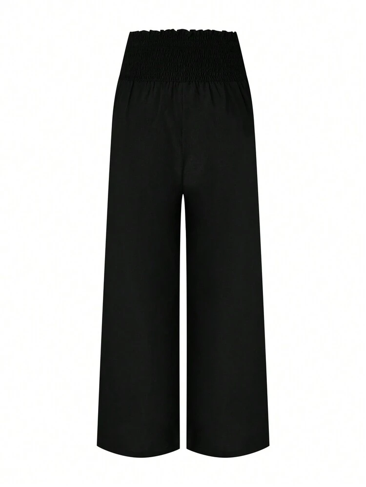 Plus Size Contrast Color Lace Panel Pants Fall Cloth For Women