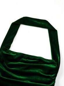 Sweetra 女士露背美人鱼长裙女装 - 綠色 - 查看 5