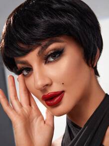 Short Pixie Cut Human Hair Wig With Bangs