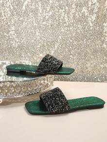 Đúng mốt Đồ trang trí Rhinestone Dép xăng đan Đối với phụ nữ , Mùa hè Không trượt Chóp giầy mở ra Dép đi trong nhà , Hợp thời Và Linh hoạt - Nhiều màu - Xem 4