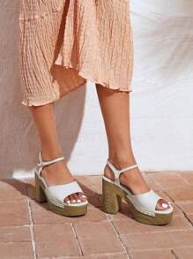 Styleloop Women's High Heeled Sandals - Beige - View 7