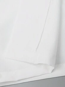 Manfinity Homme Camisa casual de hombre de unicolor con hombros caídos - Blanco - Ver 3