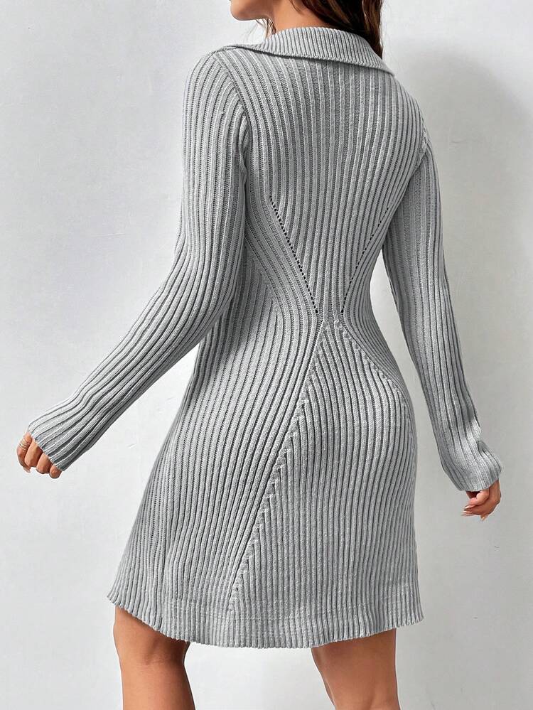 Fashionable Fitted Waist Sweater Dress