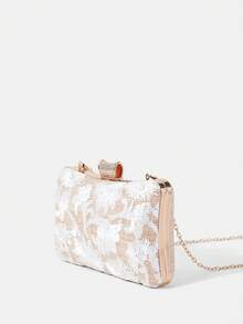 SHEIN Belle Của phụ nữ Thêu Hoa văn lá Túi xach tay - Nhiều màu - Xem 6