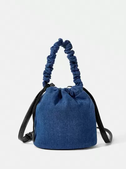 SHEIN MOD 女士時尚黑色手提包