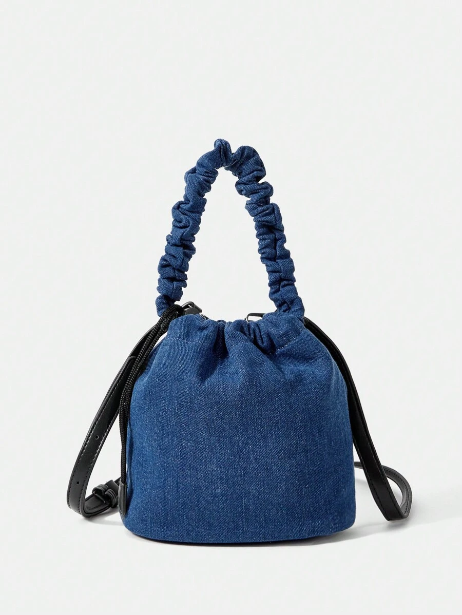 SHEIN MOD 女士時尚黑色手提包 - 深色水洗藍 - 查看 1