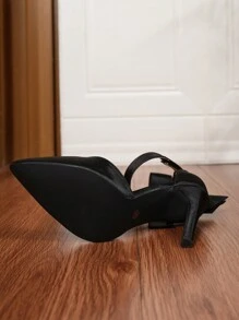 2024 New Arrival Fashionable Bow Knot Roman Style Super High Heel Shoes For Women - Black - View 3