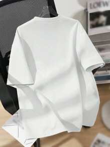 Tween Boy Casual Cartoon Graphic Short Sleeve Crew Neck T-Shirt, Suitable For Summer, Cotton Blend