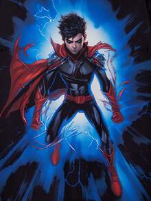 SHEIN Explorewe 男孩酷炫時尚 2 件套卡通人物印花圓領短袖 T 卹套裝 - 彩色 - 查看 3