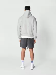 SUMWON 漏斗领连帽衫 - 灰色 - 查看 6