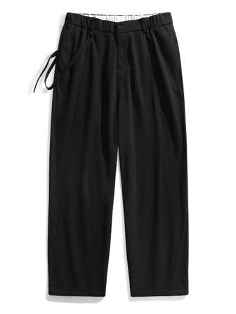 Men's Casual Solid Color Pocket Tapered Pants