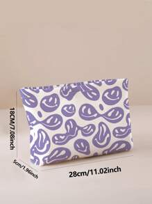 Bolso de maquillaje con estampado de dibujos animados - Púrpura malva - Ver 3