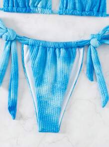 SHEIN Swim Dames Tie-Dye Halter Halter Bikini Set Zomer
