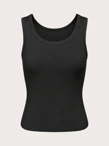 INAWLY Áo ba lỗ màu trơn cỡ lớn cho mùa hè - Nhiều màu - Xem 3