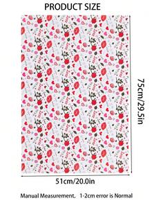 SHEIN Basic living 5pcs Gift Wrapping Paper, Fower Love Elements,Valentine'S Day Mother'S Day Birthday Giuft, Gift Box Decoration, Gift Wrapping Paper, Easy-To-Cut - Multicolor - View 8