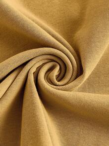 SHEIN BASICS 女士肋紋背心背心上衣 - 薑色 - 查看 4