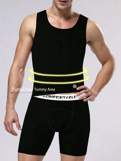 Men'S Shapewear Set: Vest And Shorts
