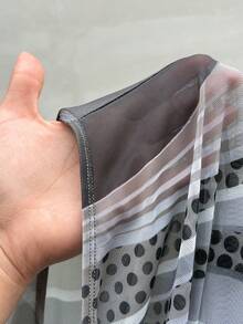 SHEIN Coolane 全覆蓋圖案網眼連身衣 - 黑與白 - 查看 7