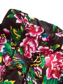 男士秋冬花卉印花衣 - 黑色 - 查看 4