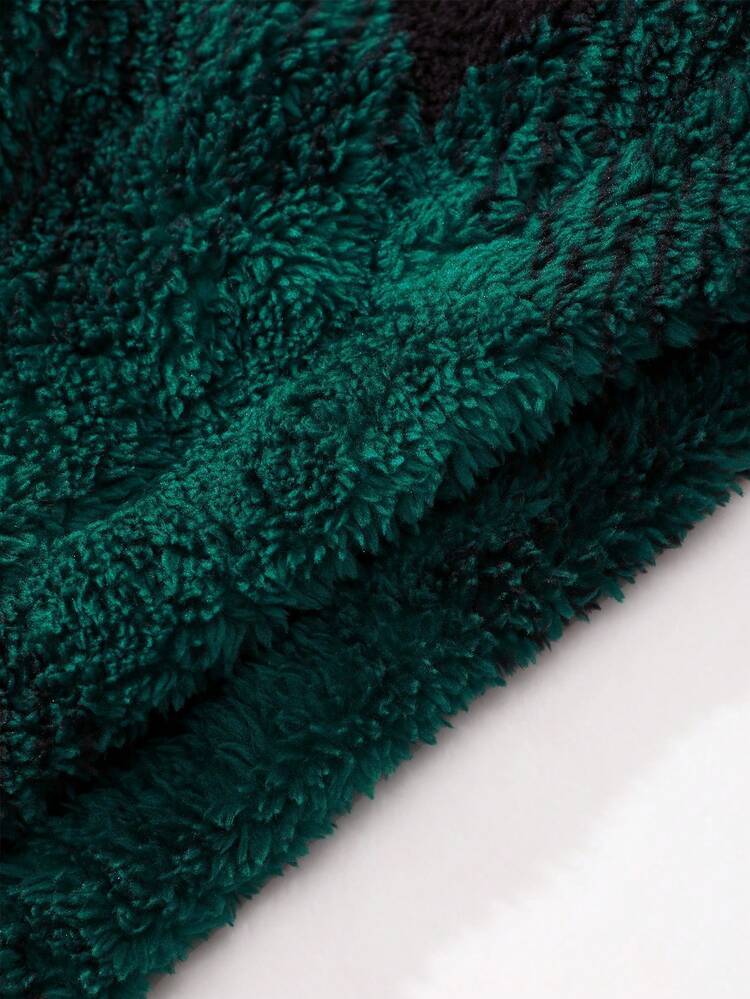 Manfinity Hypemode 男士加大碼格紋連帽羊毛衣 - 彩色 - 查看 4