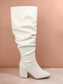 SHUZIA Fold Over Boots - Beige - View 2