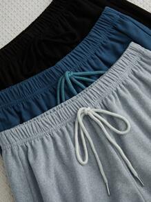 3件套家居舒适长裤，字母图案，秋冬服装 - 彩色 - 查看 3