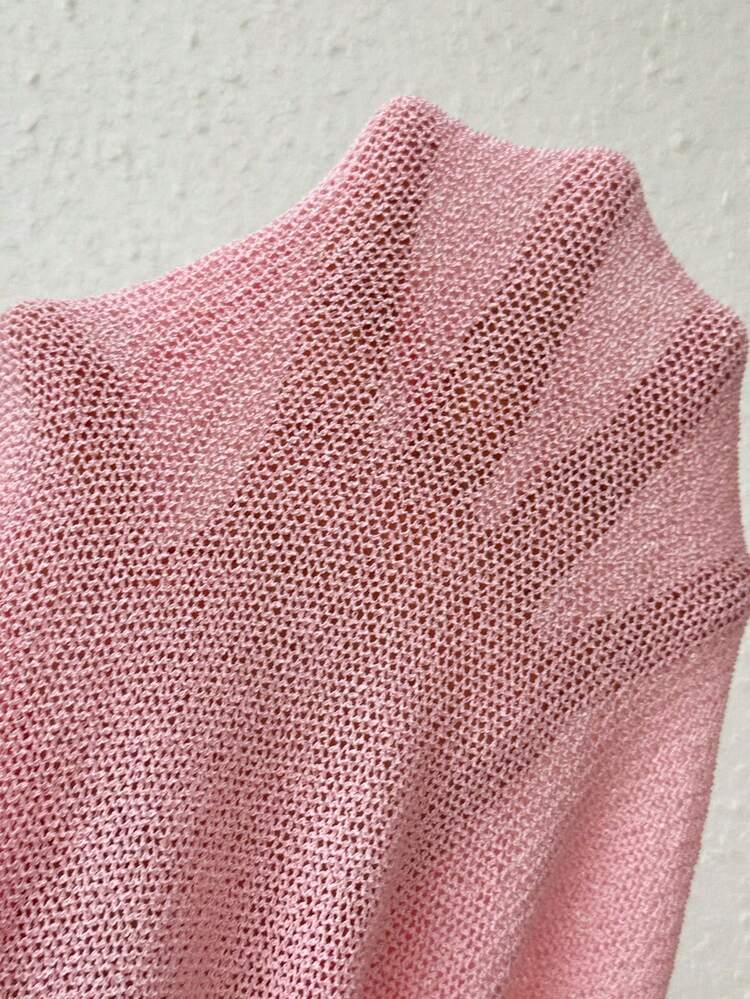 Ombre Dyed Heart Print Long Sleeve Knit Pullover Fall Winter Sweater