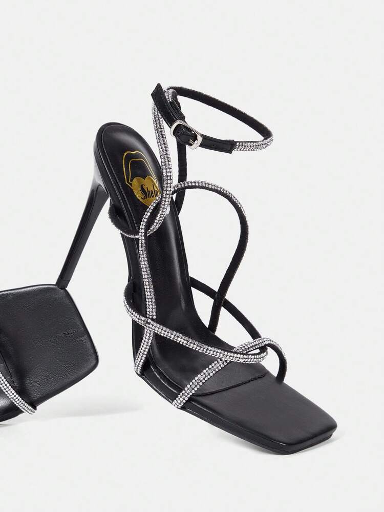 Fashionable Bright Diamond High Heel Sandals