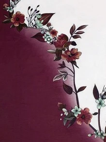 INAWLY Colorblock Flower Printed Top - Multicolor - View 4