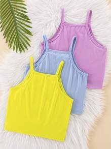少女夏季酷炫多彩背心上衣多入組 - 彩色 - 查看 1