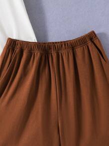 青少年男孩休閒都市校園可愛小熊印花 T 恤和短褲套裝 - 彩色 - 查看 6