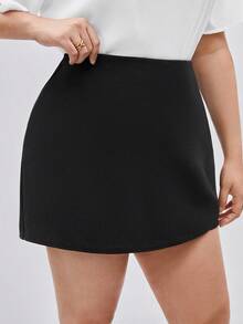 BizChic 大尺碼裹身短褲 - 黑色 - 查看 4