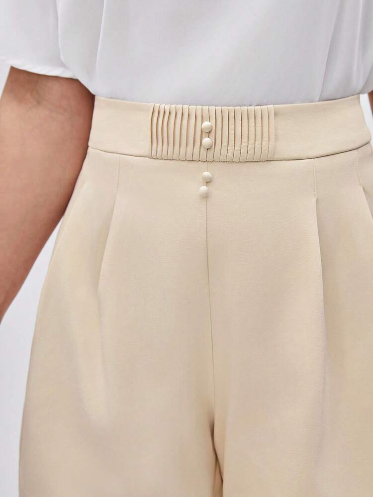 Plus Size Women's Solid Color Loose Shorts